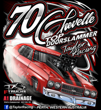 Load image into Gallery viewer, Taylor Racing Top Doorslammer - Two Position Print Tee Shirt
