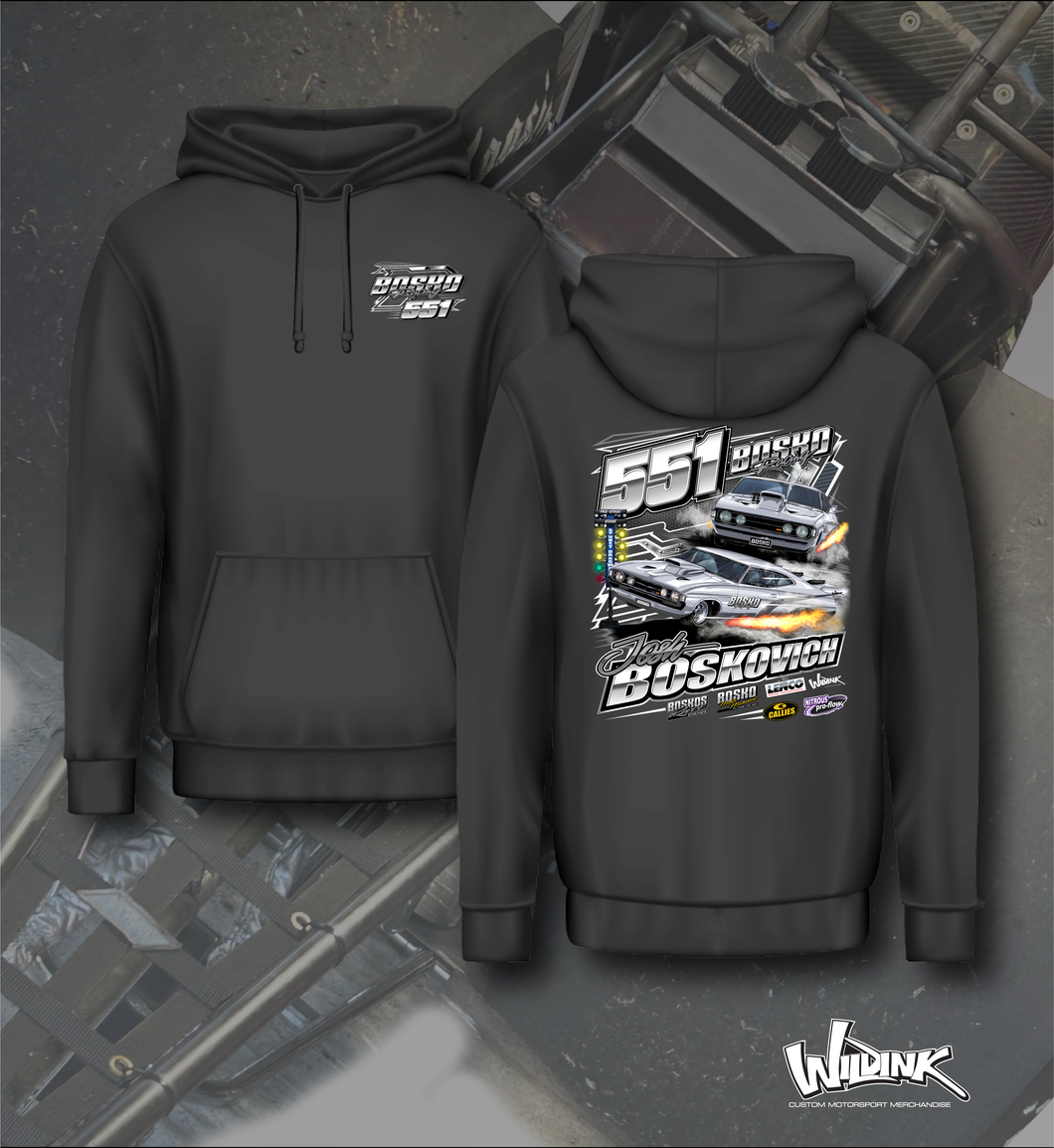 Bosko Racing - Josh Boskovich - Two Car Design - Hoodie