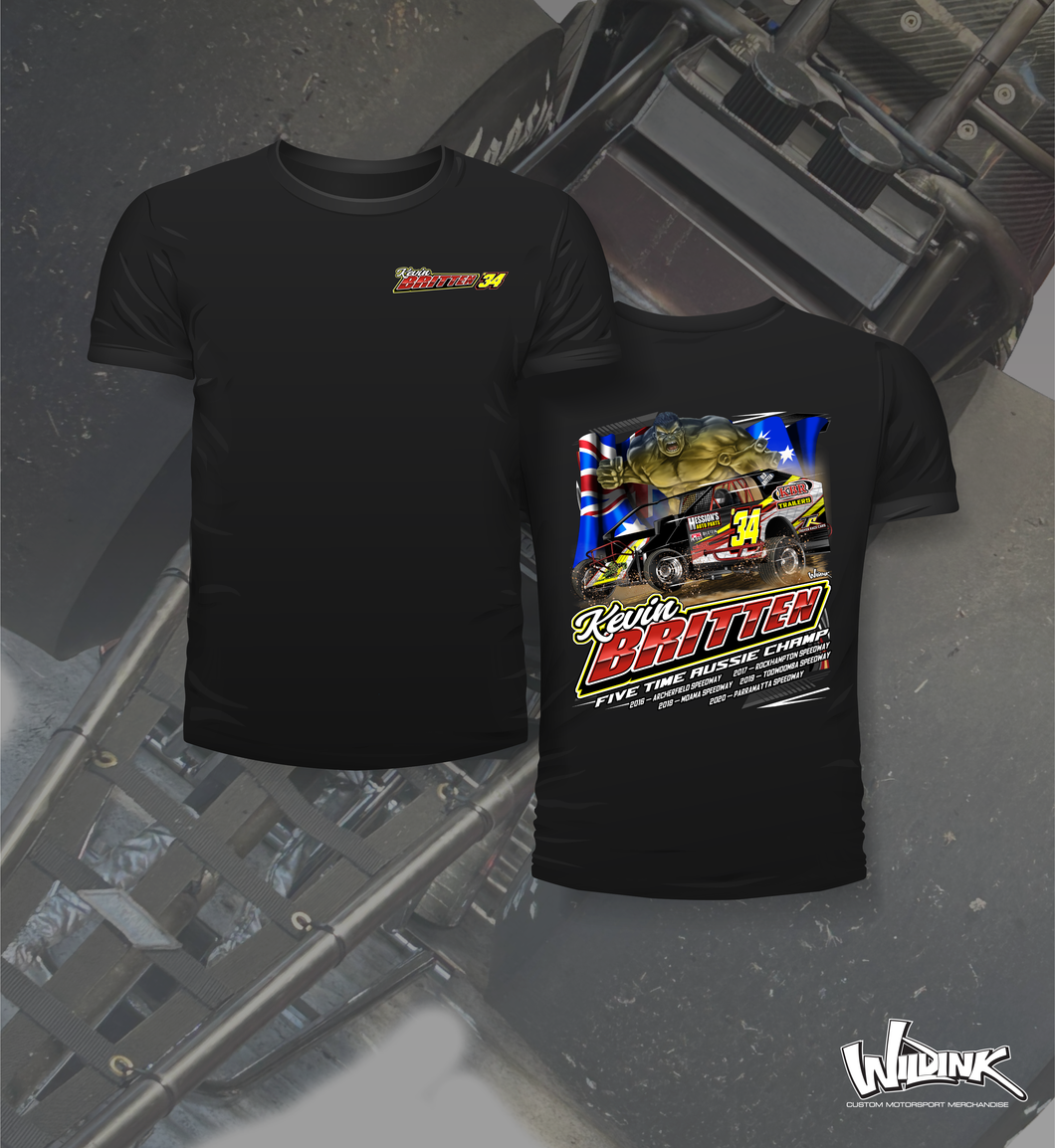 Kevin Britten - Dirt Modified - Two Position Print Tee Shirt