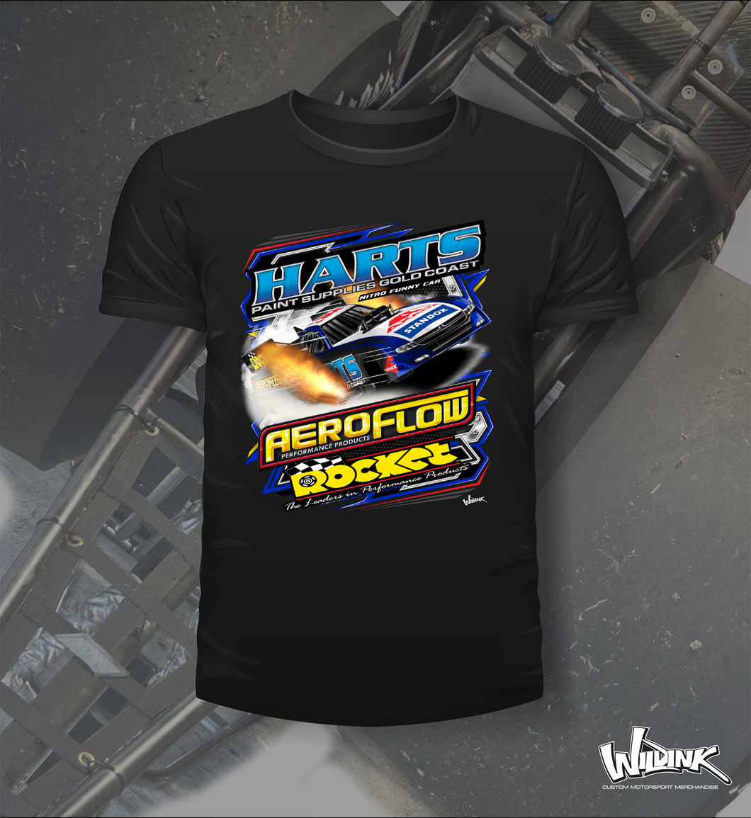 Aeroflow/ Harts Nitro Funnycar - Blue - Tee Shirt