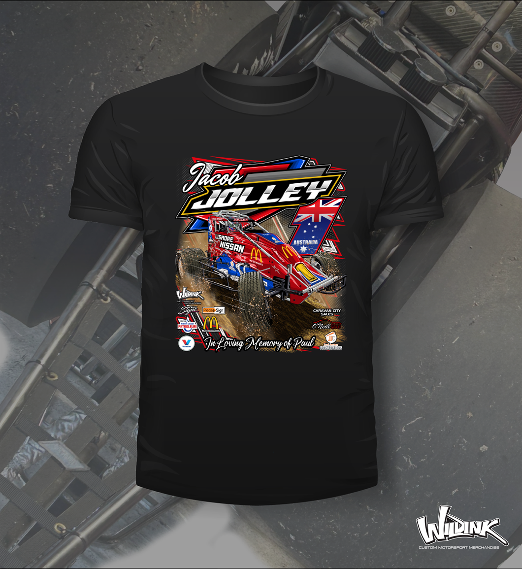 Jacob Jolley Racing Australia #1 Wingless Sprint - Tee Shirt