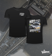 Load image into Gallery viewer, Bosko Racing - Josh Boskovich - Two Car Design - Two Position Print Tee Shirt
