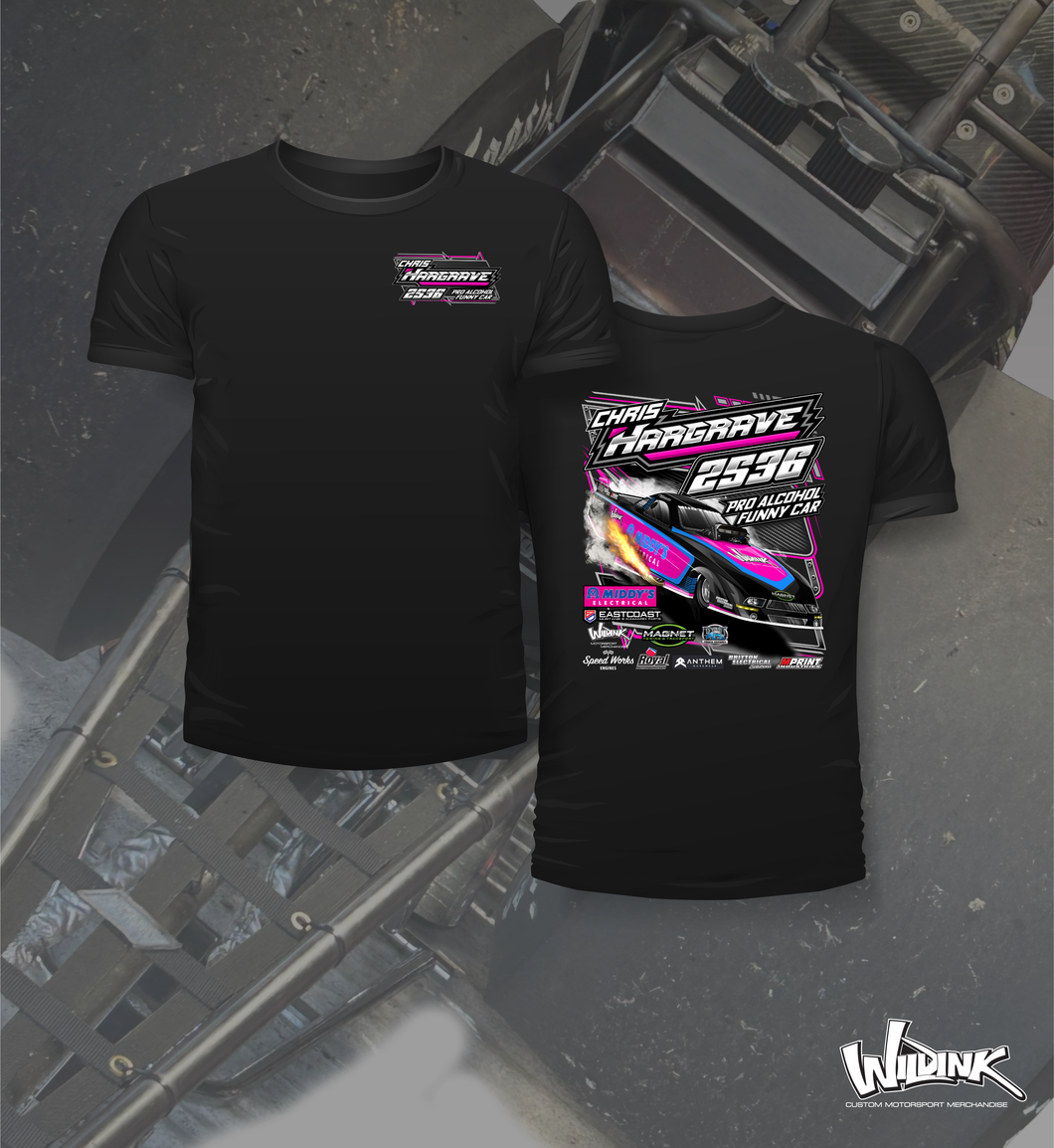 Middy's Electrical Pro Alcohol Funny Car - Two Position Print Tee Shirt