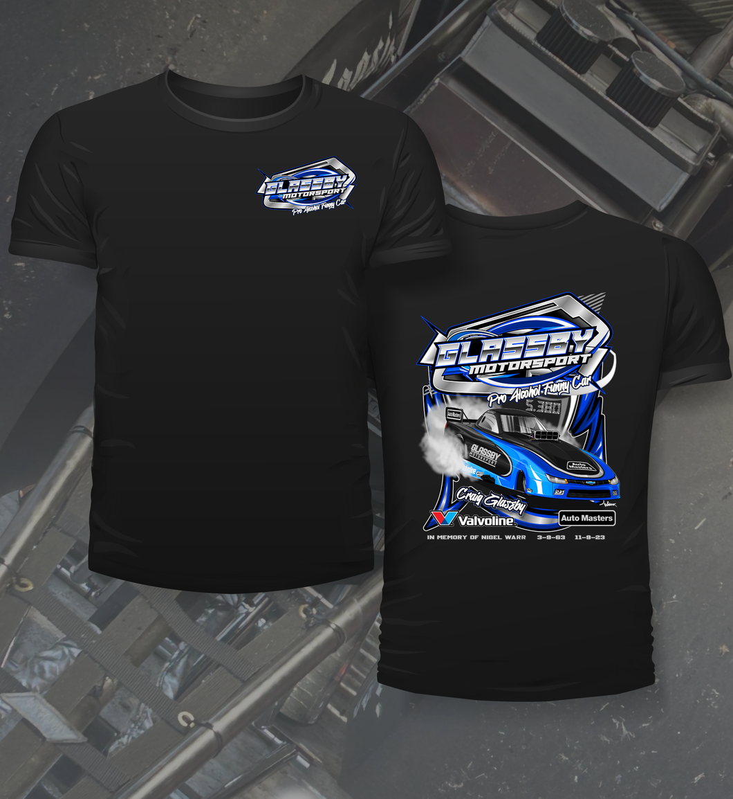 Craig Glassby - Pro Alcohol Funny Car - Two Position Print Tee Shirt