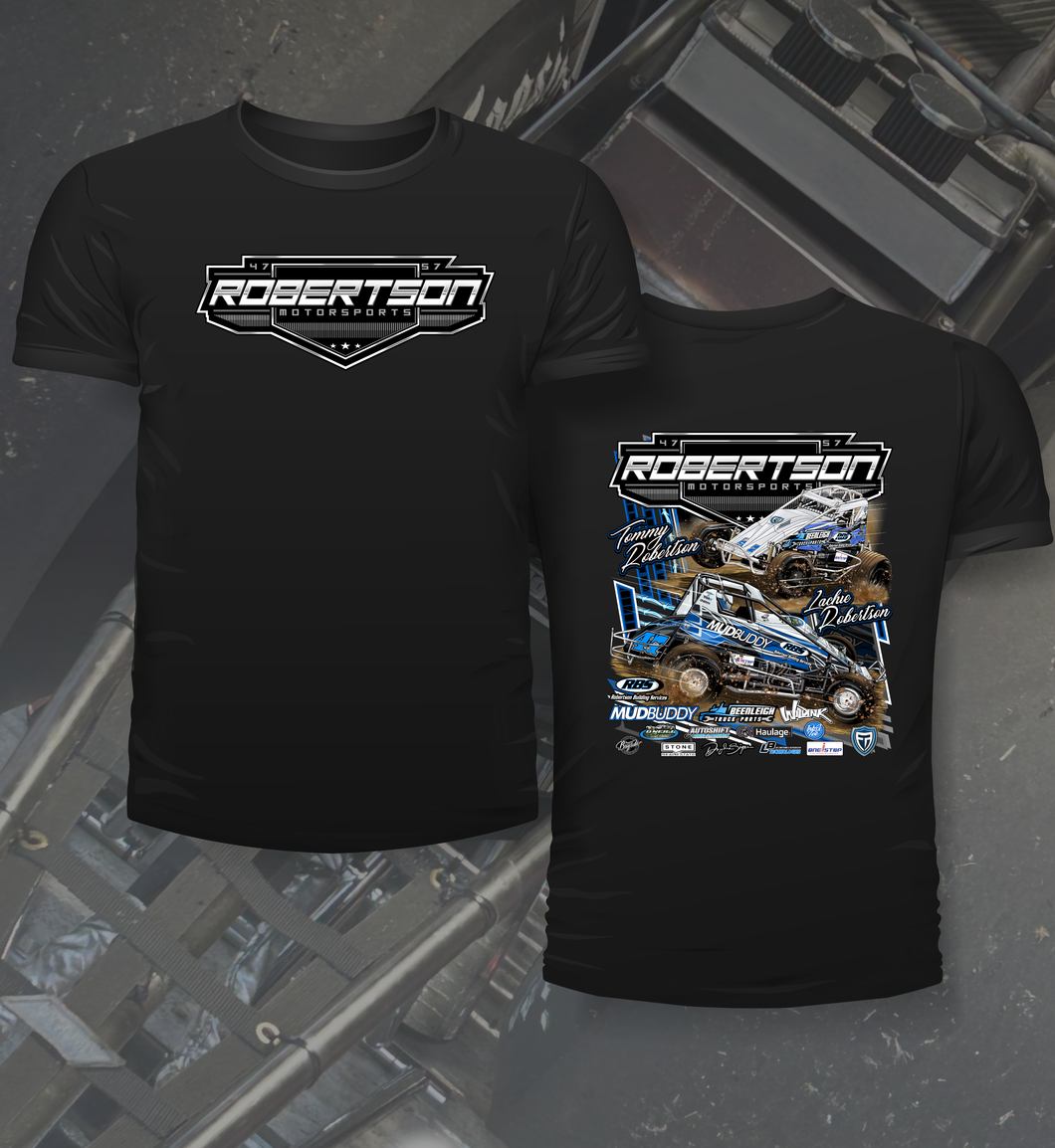 Robertson Motorsport - Wingless Sprints - Two Position Print Tee Shirt