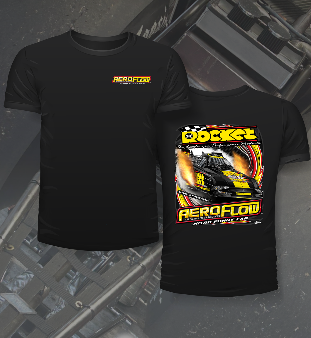 Aeroflow Nitro Funnycar - black - Two Position Print Tee Shirt